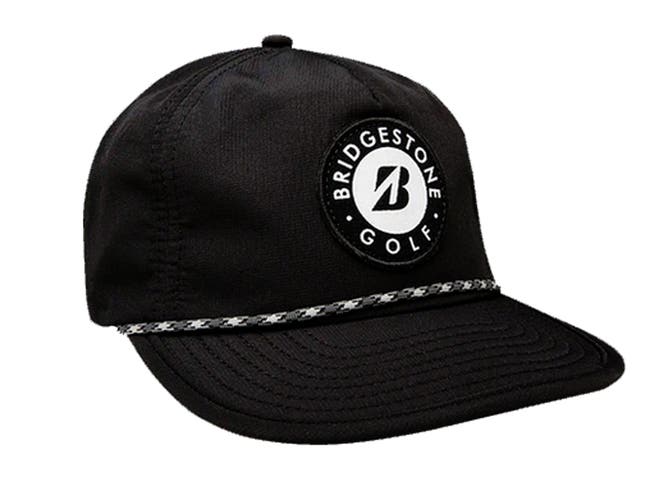 NEW Bridgestone Crusher Black Adjustable Rope Snapback Golf Hat/Cap