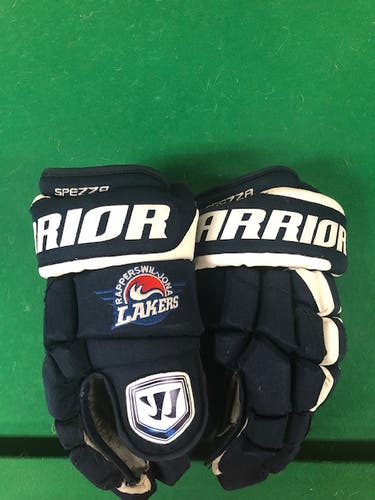Jason Spezza Navy Warrior Luxe Gloves 13" Pro Stock Swiss-A RARE