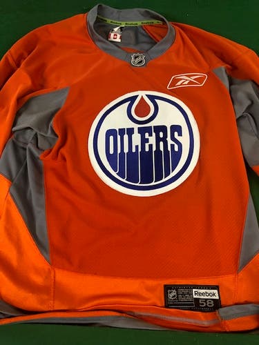 EDM Edmonton Oilers Orange Pro Stock Size 58 Men's Reebok Jersey