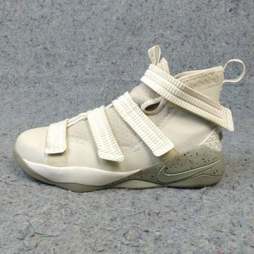 Nike Lebron Soldier 11 Boys 7Y Shoes Sneakers Light Bone White 918369-099