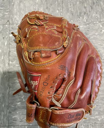 Red Used Rawlings Century Series Left Hand Throw Catcher's Baseball Glove 34"