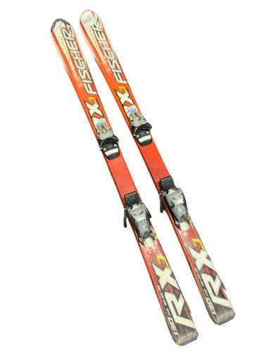 Used Fischer Rxj 130 Cm Boys' Downhill Ski Combo