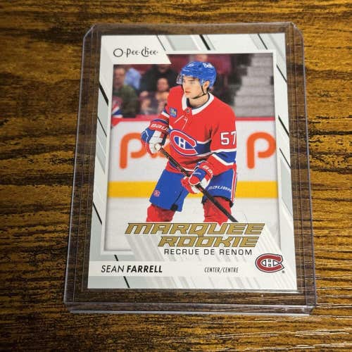 Sean Farrell Montreal Canadiens 23-24 NHL Hockey O Pee Chee Marquee Rookie #560