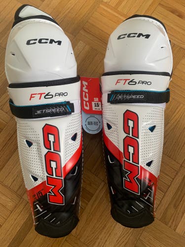 New Senior CCM 15" Jetspeed FT6 Pro Shin Pads