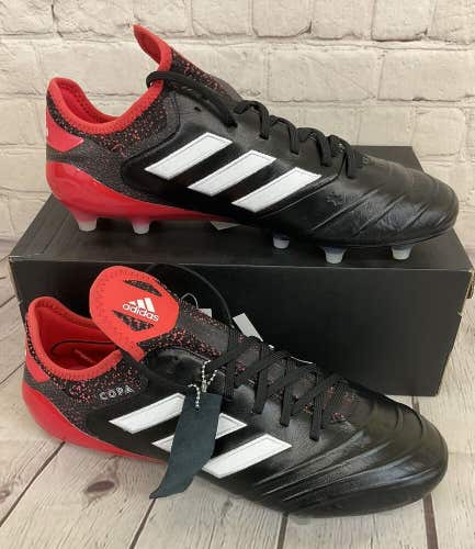 Adidas CM7663 Copa 18.1 FG Men's Soccer Cleats Black White Coral Red US 11.5