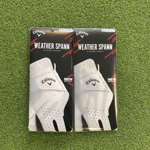 New Men’s Right Handed Large Weather Spann Golf Gloves 2 Pack
