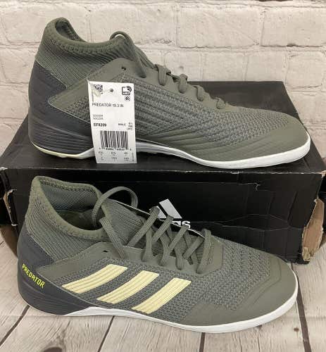 Adidas Predator 19.3 IN Men's Indoor Soccer Shoes Green Sand Solar Yellow US 7