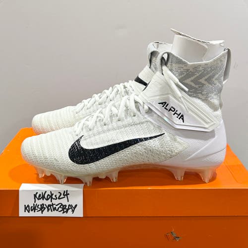 Nike Alpha Menace Elite 2 White Football Cleats Size 11.5 WIDE Mens BV3298-100