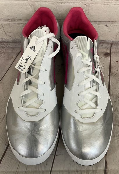 Adidas F50 TRX FG Women's Soccer Cleats Metallic Silver Bright Pink Black US 10