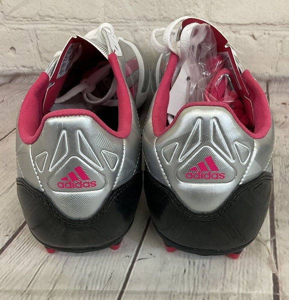 Adidas F50 TRX FG Women's Soccer Cleats Metallic Silver Bright Pink Black US 10