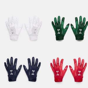 Under Armour Mens UA F9 Adult Football Receivers Gloves Running Back Gloves