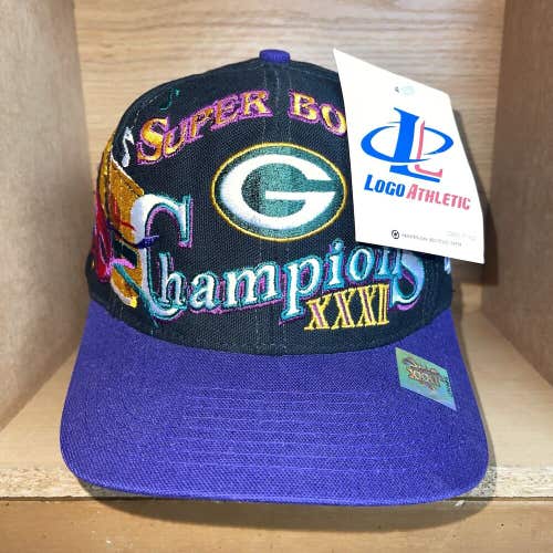 NWT Vintage Green Bay Packers Super Bowl XXXI Champions Logo Athletic Hat Cap