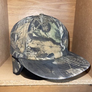Vintage Mossy Oak Camo Insulated Hunting Trapper Ear Flaps Hat Size Large USA