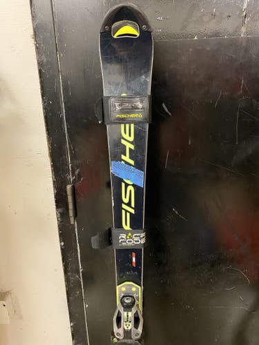 Used 2022 Women's Fischer 158 cm Racing RC4 World Cup SL Skis With Bindings Max Din 18