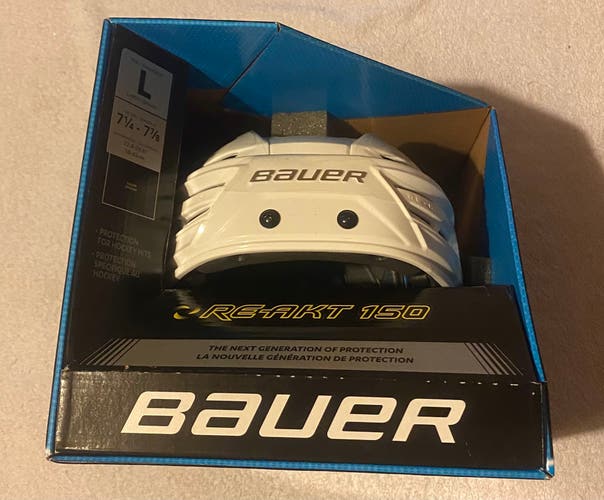 Bauer Re Akt 150 Hockey Helmet Senior Large White New