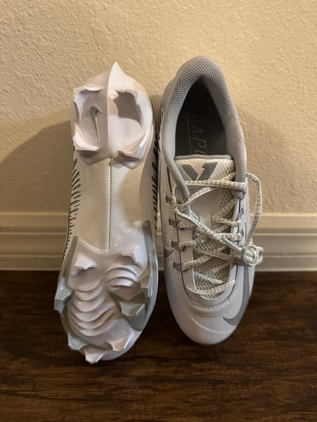 Men’s sz 7.5-Nike Vapor Edge Pro 360 VC Carbon White Metallic Silver DO6294-100 Nike Vapor Edge 360 VC White Football Cleats Size 7.5 DO6294  main image 2