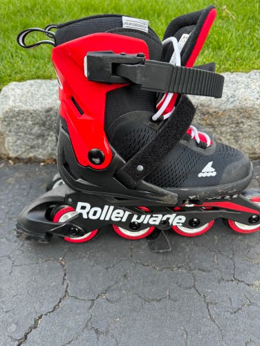 Used Rollerblade Microblade Size Adjustable Youth Inline Skates