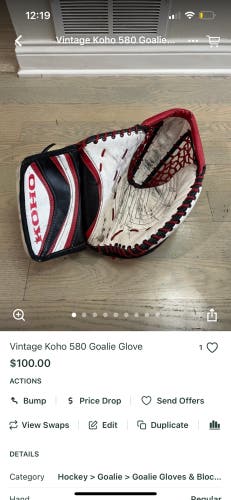 Vintage Goalie Glove And Blocker