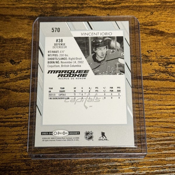 Vincent Iorio Washington Capitals 2023-24 NHL O Pee Chee Marquee Rookie #570