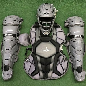 All Star System 7 Axis Intermediate 13-16 Catchers Gear Set - Charcoal Grey