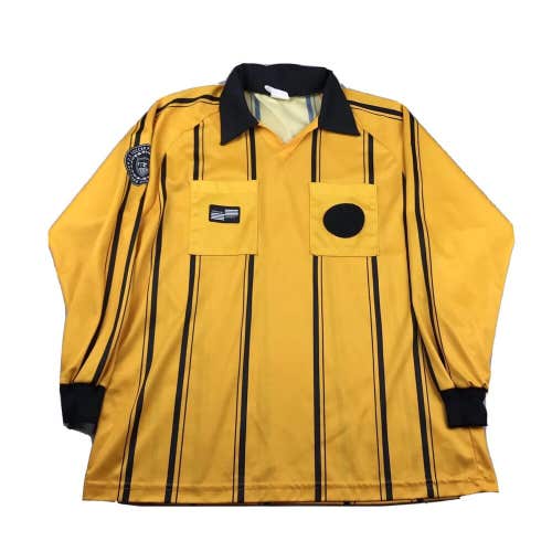 Official Sports Adult Unisex USSF Size Large Yellow Soccer Referee LS Jersey New
