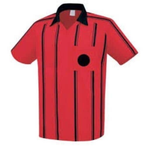 High Five Youth Unisex Size L Red Black Soccer Referee SS Polo Jersey New