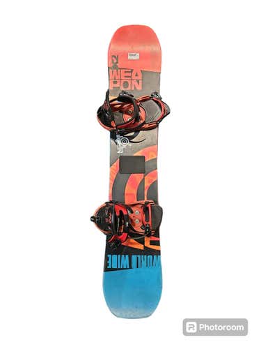 Used K2 Weapon 142 Cm Boys' Snowboard Combo