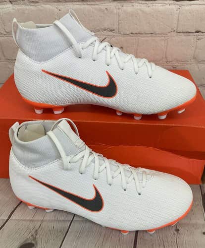 Nike JR Superfly 6 Academy GS MG Youth Soccer Cleats White Metallic Grey US 4.5Y