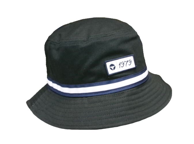 NEW TaylorMade Black Small/Medium Vintage Twill Bucket Golf Hat/Cap