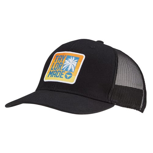 NEW TaylorMade Sunset Trucker Black Snapback Golf Hat/Cap