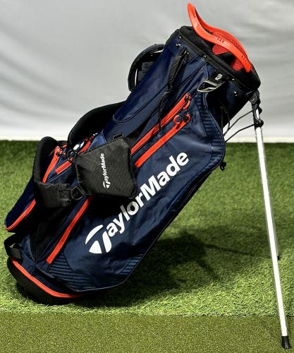 TaylorMade 2023 Pro Stand Carry 8-Way Golf Bag Navy/Red w/ Rain Hood New #93226