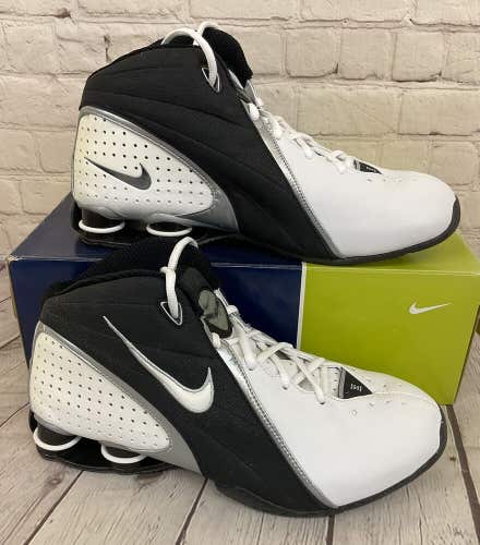 Nike 311233 113 Womens Shox Revolution Basketball Shoes White Black Silver US 12