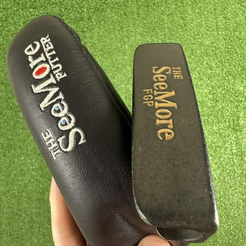 The SeeMore FGP Putter Blade Center Shafted Head Cover Right Handed 33.5”