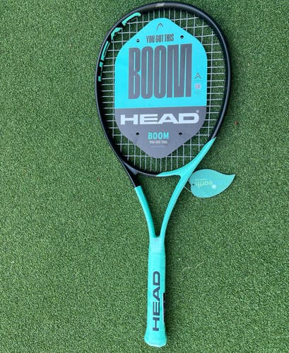 HEAD BOOM TEAM, 4 3/8 Grip Tennis Racquet, Brand New, Strung Racket