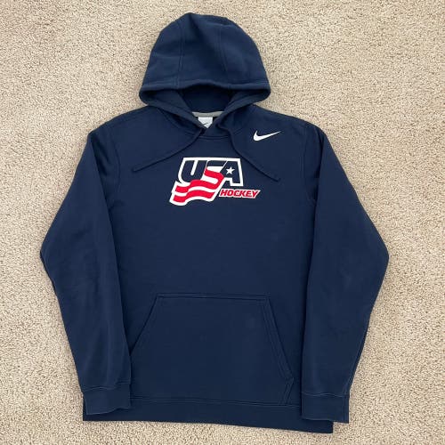 Nike USA Hockey Navy Hoodie Men's Size Medium