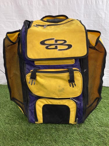 Yellow Used Boombah Catcher's Bag