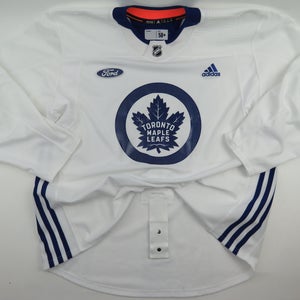 Adidas Toronto Maple Leafs Practice Worn Authentic NHL Hockey Jersey White Size 58+