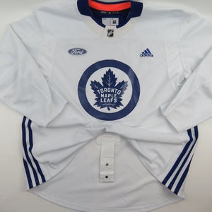 Adidas Toronto Maple Leafs Practice Worn Authentic NHL Hockey Jersey White Size 60