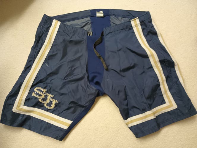 Used Blue / Gold / White Ice Hockey Pants Shell Size XL Extra-Large