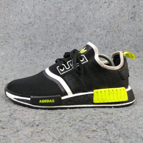 Adidas NMD R1 Boys 5.5Y Running Shoes Black Solar Yellow Sneakers GY5060