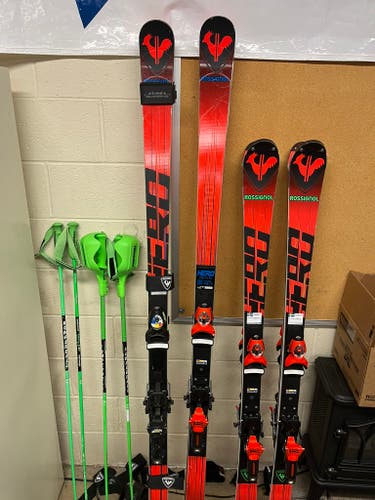 Used 2023 Women's Rossignol 188 cm Racing Hero FIS GS Pro Skis With Bindings