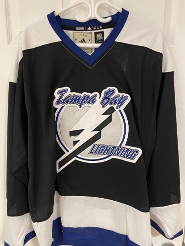 Tampa Bay Lightning Adidas Jersey (Vintage 1992, Team Classics) New Black Size XL* (54)