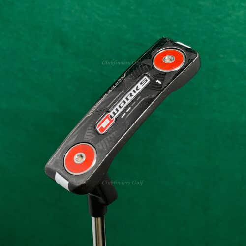 LH Odyssey O-Works 1 35" L-Neck Blade Putter Golf Club W/ SuperStroke
