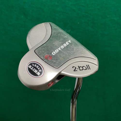 Odyssey White Steel 2-Ball 35.5" Double Bend Mallet Putter Golf Club