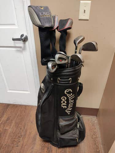 Callaway Complete 13 Piece Golf Set Titleist Putter RH w Cart Bag