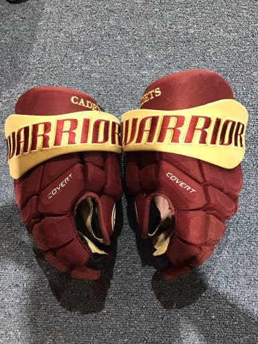 Game Used Cadet’s Warrior Covert Pro Size 14” Gloves