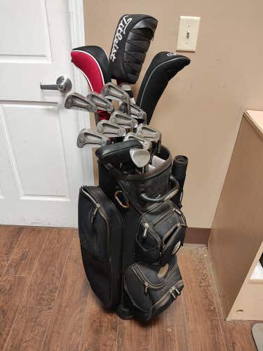 Titleist Taylormade Complete 14 Piece Golf Set  RH w Cart Bag