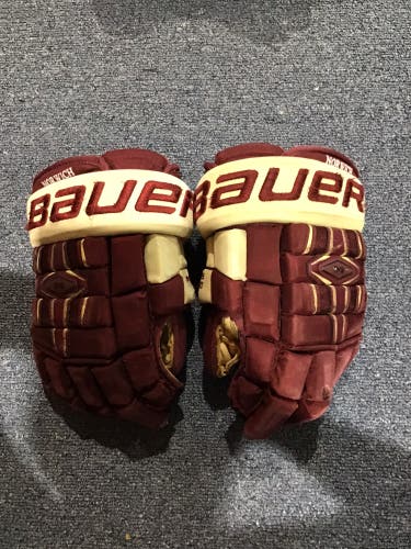 Game Used Norwhich Bauer Nexus 1000 Size 13” Gloves