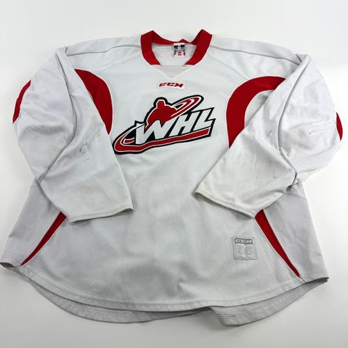 Used White CCM WHL Jersey | Size 56 - Made in Canada