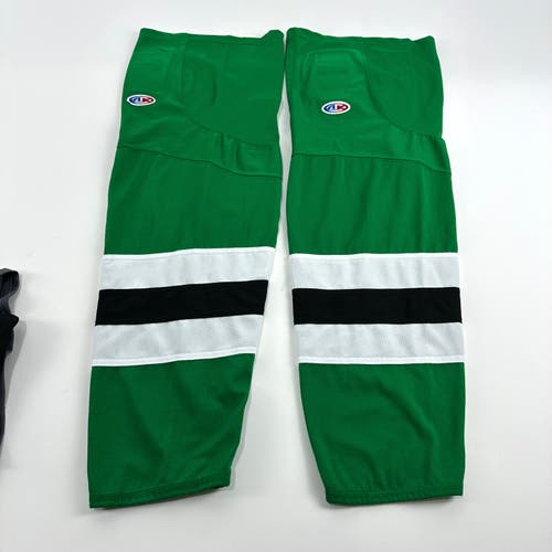 Used Green with Black and White Socks | Adult Large